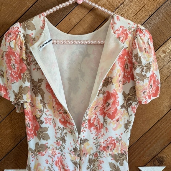 Reformation Beesley floral mini dress in Farrah size 8 - Picture 6 of 16